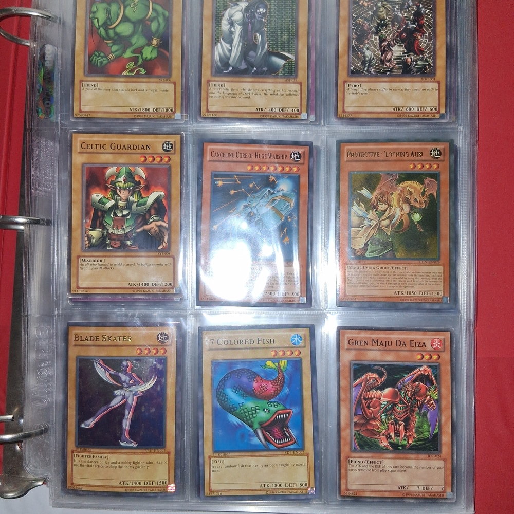 Trading Card Game Collection Binder Page - Vintage Monster Cards